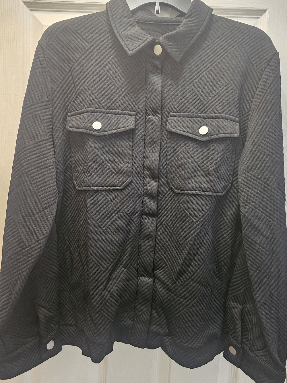New Men's Black Quilted Jacket